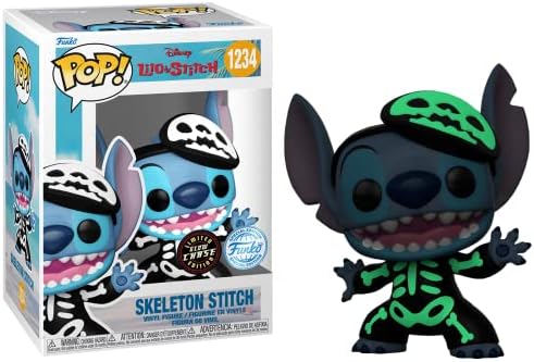 Funko POP Disney Lilo Stitch 1234 - Skeleton Stich Glow Chase - Vinyl Figure