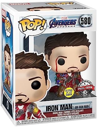 Funko Pop Avengers Endgame I Am Iron Man Glow-in-The-Dark Deluxe Vinyl Figure Multicolored