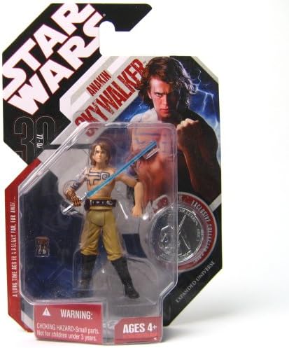 Hasbro STAR WARS ANAKIN SKYWALKER CLONE WARS with TATTOOS 30th Anniversary with Coin