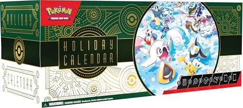 Pokemon TCG Holiday Calendar 8 Foil Promo Cards 5 Booster Packs More