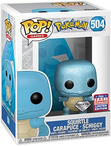 Funko Pop Pokemon Figure Squirtle Schiggy 2021 Summer Convention Diamond Collection 504 -