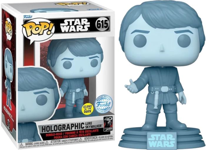 Funko Star Wars Episode VI Return of The Jedi Holographic Luke Skywalker 40th Anniversary