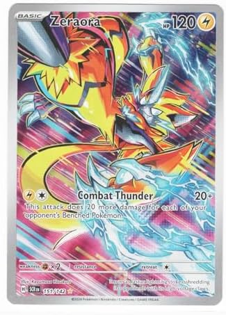 Pokemon - Zeraora 151142 Stellar Crown - Illustration Rare IR - Foil Single Card