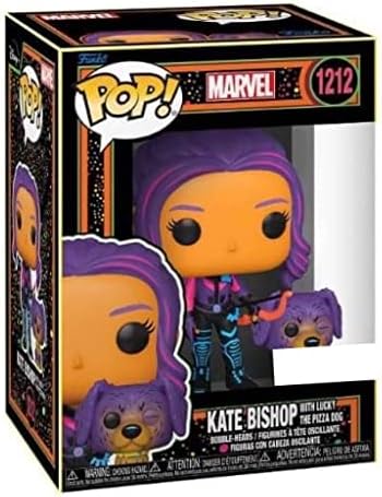 Funko Pop Marvel Black Light Vinyl Figure Collection MCU Glow Toy Kate Bishop Lucky