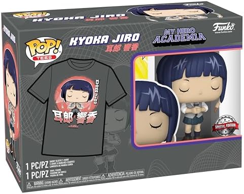 Funko POP Tee MHA - Jirou with Mic - Extra Large - XL - My Hero Academia - T-Shirt - Clothes with Collectable Vinyl Figure
