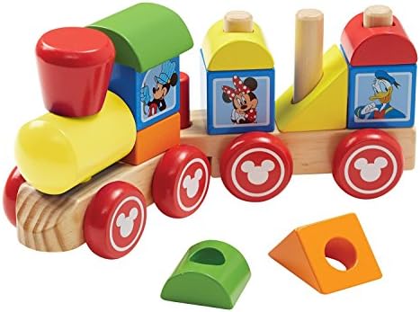Melissa & Doug Melissa Doug Disney Mickey Mouse and Friends Wooden Stacking Train 14 pcs
