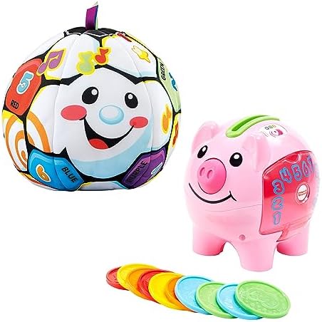 Fisher-Price Baby Toddler Toy Laugh Learn Smart Stages Piggy Bank with Educational Songs