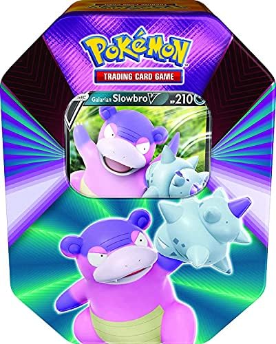 Pokemon TCG Galarian Slowbro V Forces Tin English