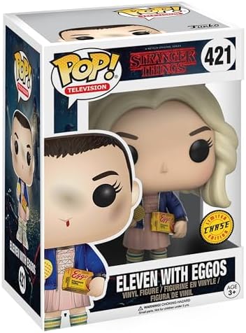 Funko Pop Stranger Things Eleven with Eggos Vinyl Figure Styles May Vary - withWithout Blonde WigMulticolorStandard13318 - Collectable Vinyl Figure