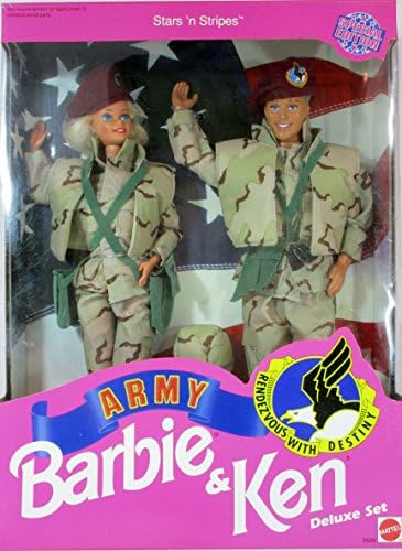 Barbie Star 'N Stripes ARMY Barbie Ken Deluxe Set