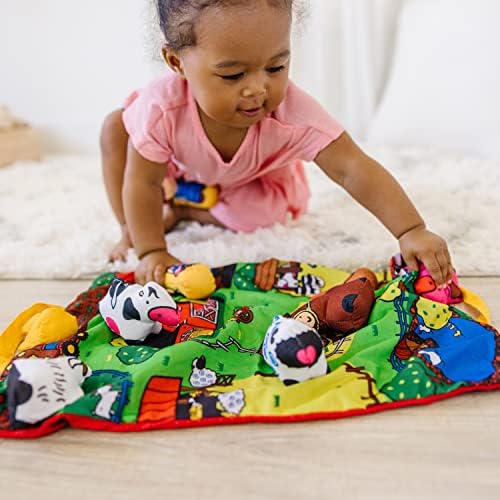 Melissa & Doug Melissa Doug Take-Along Farm Baby and Toddler Play Mat 19.25 x 14.5 inches