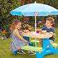 Little Tikes Easy Store Picnic Table with Umbrella Multi Color 42.00''L x 38.00''W x