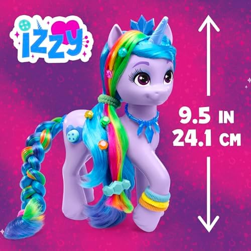 Hasbro My Little Pony Tell Your Tale Rainbow Styles Izzy Moonbow Hair Styling Figure with