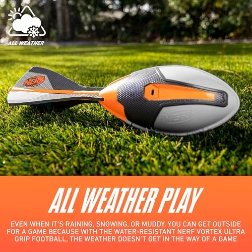 Nerf Vortex Ultra Grip Football Designed for Easy Catching Howling Whistle Sound