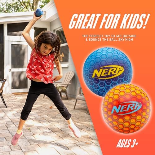 NERF Super High Bounce Ball - 2 Balls Included - Durable and Lightweight for Indoor and