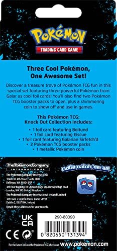 Pokemon TCG Knockout Collection Boltund Eiscue Galarian Sirfetch'd and 2 Booster Packs