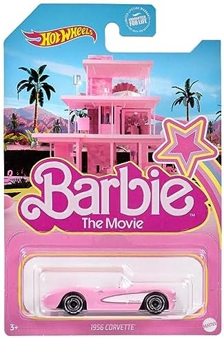 Hot Wheels 1956 Corvette Barbie The Movie Pink Long Card