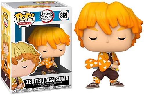 Funko POP Demon Slayer - Zenitsu Agatsuma Pop Vinyl Figure Bundled with Compatible Pop
