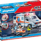 Playmobil Ambulance with and 3 Figures