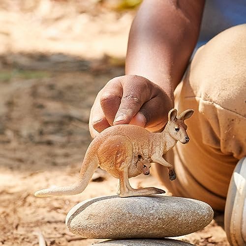 Schleich Wild Life Kangaroo Animal Figurine - Detailed Wild Animal Kangaroo Toy Figure