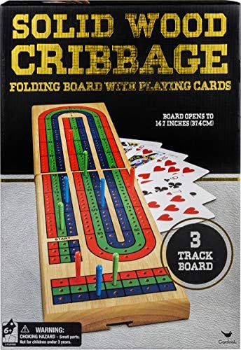 Spin Master Solid Wood Folding Cribbage Set Styles Will Vary 6029672