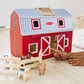 Melissa & Doug Melissa Doug Fold and Go Wooden Barn With 7 Animal Play Figures - Farm