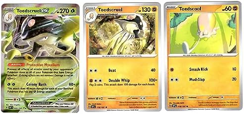 Pokemon Toedscruel ex 022197 Double Rare - Obsidian Flames - Pokemon Evolution 3 Card Lot