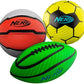 Nerf Mini Foam Sports Ball Set - Foam Football Soccer Ball Basketball Set Soft Foam