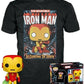 Funko Pop Toy Figure - Iron Man - Marvel Comics - T-Shirt - Clothes with Collectable Vinyl Figure