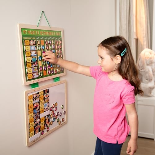 Melissa & Doug Melissa Doug Deluxe Wooden Magnetic Responsibility Chart With 90 Magnets
