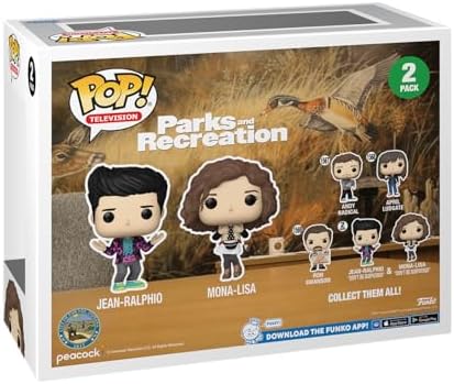 Funko POP TV Parks Recreation 15th Anniversary - Mona Jean - Jean-Ralphio Saperstein - 2-Pack - Collectable Vinyl Figure