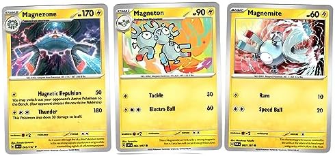 Pokemon Magnezone 065197 - Obsidian Flames - Pokemon Evolution 3 Card Lot
