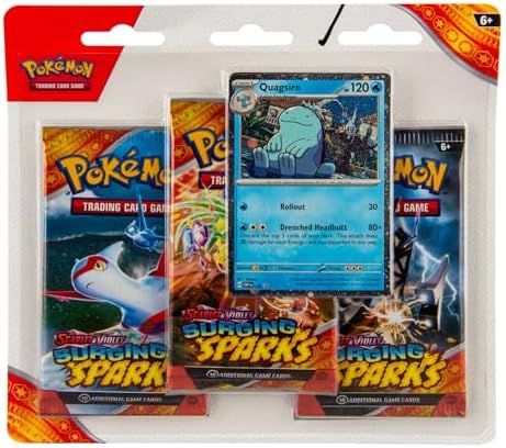 Pokemon TCG Scarlet Violet - Surging Sparks 3-Pack Blister - Quagsire