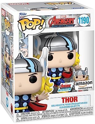 Funko Pop Enamel Pin The Avengers Earth's Mightiest Heroes - 60th Anniversary Thor with Enamel Pin - Marvel Comics - Amazon - Collectable Vinyl Figure