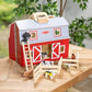 Melissa & Doug Melissa Doug Fold and Go Wooden Barn With 7 Animal Play Figures - Farm