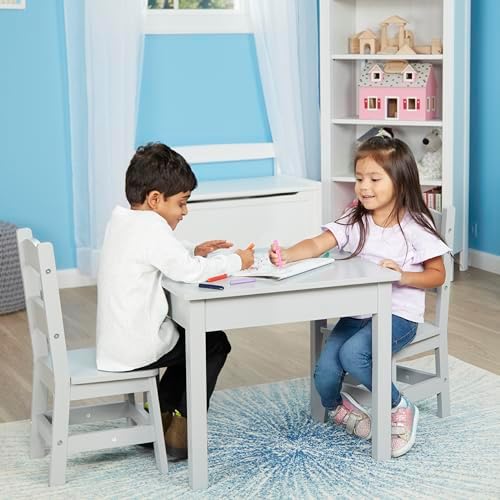 Melissa & Doug Melissa Doug Solid Wood Table and 2 Chairs Set - Light Finish Furniture