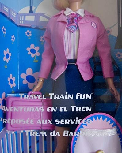 BARBIE TRAVEL TRAIN FUN w Barbie Doll Carry On BAG Apron 2001