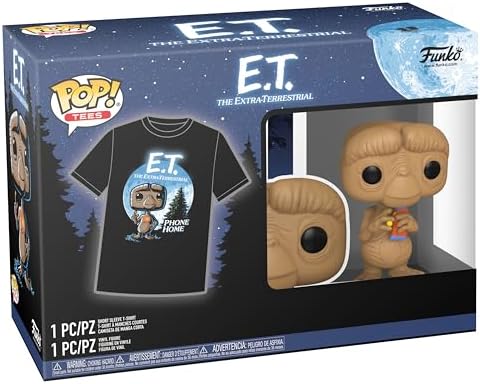 Funko POP Tee E.T.- E.T. with Reeses - Extra Large - XL - T-Shirt - Clothes with Collectable Vinyl Figure
