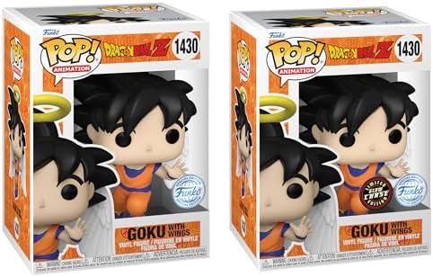 Funko Pop Animation Dragon Ball Z - Goku with Wings Angel 2 Piece Bundle - Common Chase