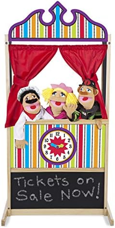 Melissa & Doug Melissa Doug Deluxe Puppet Theater - Sturdy Wooden Construction - Puppet
