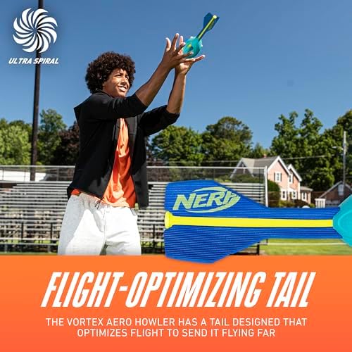 Nerf Vortex Aero Howler Foam Ball Classic Long-Distance Football Flight-Optimizing Tail