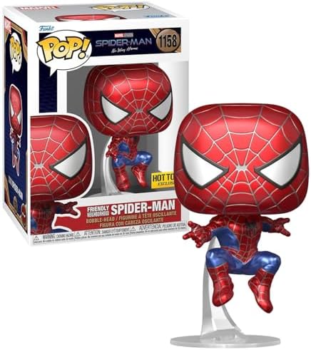 Funko Friendly Neighborhood Spider-Man No Way Home Metallic 1158 Bundled with Compatible