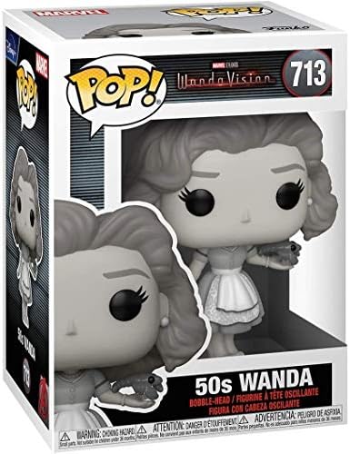 Funko Wanda 50s BW Pop 713 Pop TV Wanda Vision Vinyl Figure Bundled with EcoTek Protector