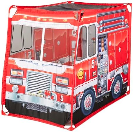 Melissa & Doug Melissa Doug Fire Truck Play Tent Role Play Firefighter Tent Fire Truck