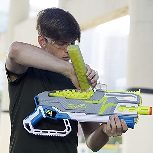Nerf Hyper Siege-50 Pump-Action Blaster 40 Hyper Rounds Eyewear Up to 110 FPS Velocity