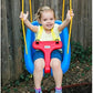 Little Tikes Snug 'n Secure Blue Swing with Adjustable Straps 2-in-1 for Baby and