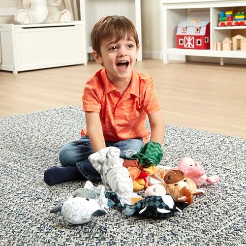 Melissa & Doug Melissa Doug Barn Buddies Hand Puppets Set of 6 Cow Sheep Horse Duck