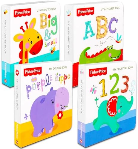 Fisher-Price Fisher Price My First Set of 4 Baby Toddler Board ABC Book Colors Book