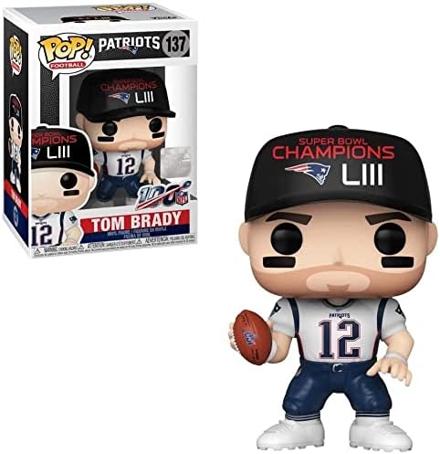 Funko POP Football Patriots - Tom Brady SB Champions LIII Funko Vinyl Figure Bundled with