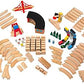 Melissa & Doug Melissa Doug Wooden Railway Set 130 Pieces - Wooden Train Set for Toddlers